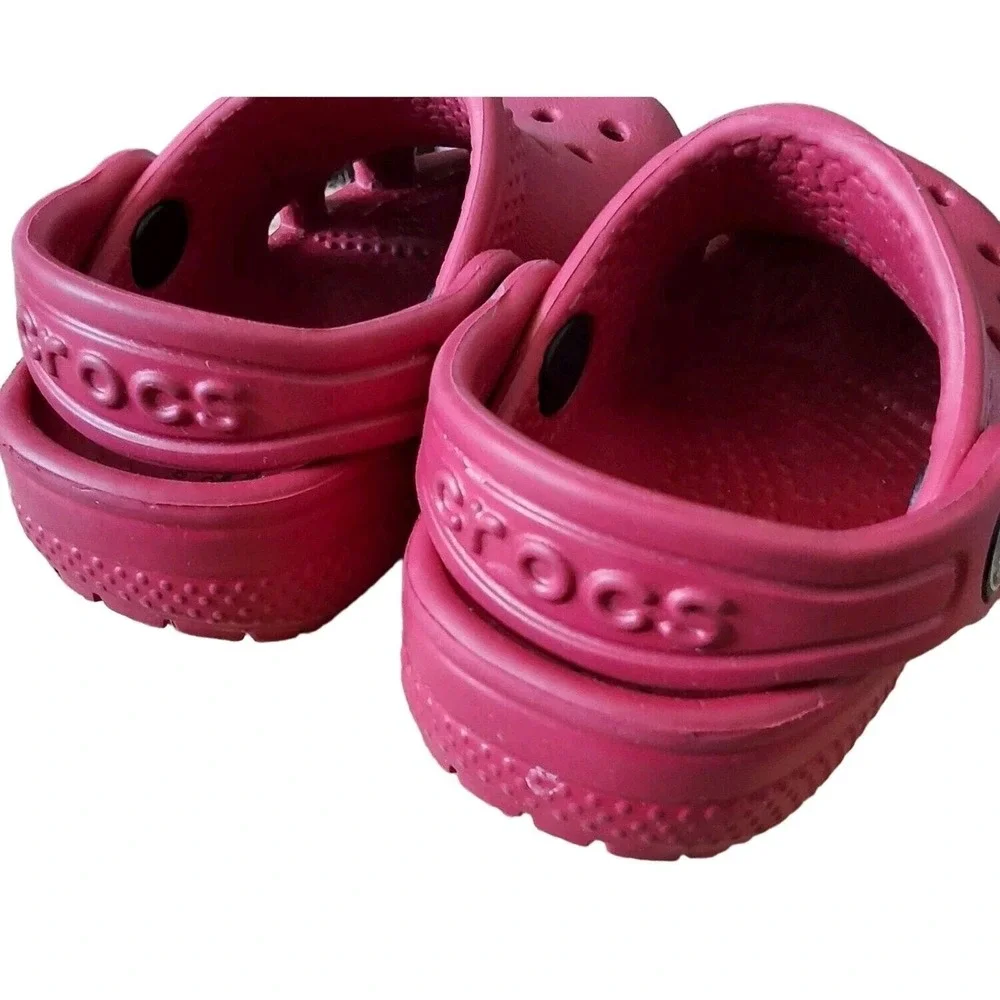 CROCS Clog Shoes Toddler C4 RED SLlip on Waterproof‎ Girls Sandals